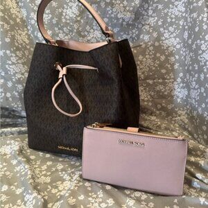 Michael Kors Brown and Pink Shoulder Bags